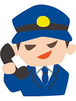 特殊詐欺警察官イラスト