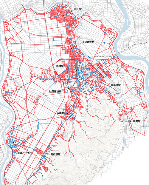 令和6年度 秋葉区除雪計画路線図