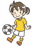 女子サッカーイラスト