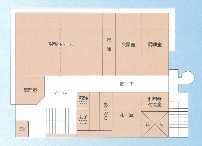 二葉コミュニティハウスのフロアマップ