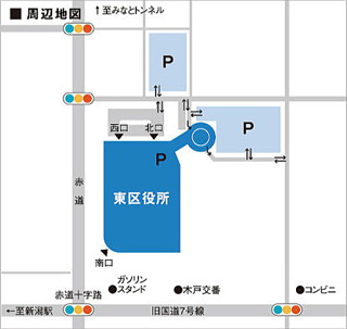 区役所周辺地図