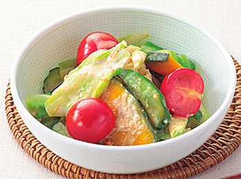 野菜のヨーグルト味噌和え