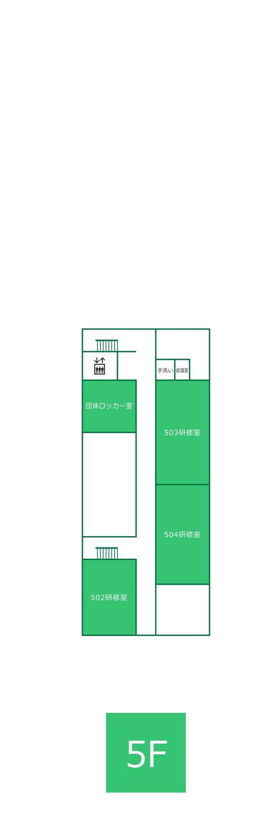 拡大した5階のフロアマップ