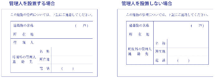 図：連絡先表示板