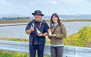 JRファーム松下専務と前田さんの写真