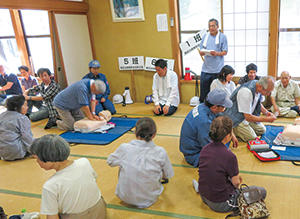 地域生活センターでの防災訓練の写真
