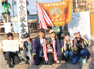 優勝した岩見重太郎組の子どもたちの写真