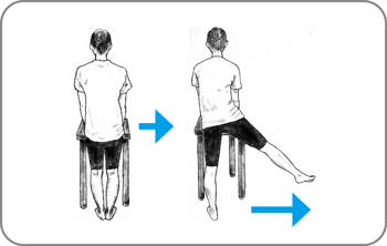 足の横上げ